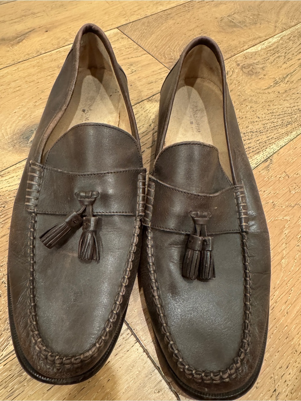 Men’s Florsheim Leather Tassel Loafers Dark Brown